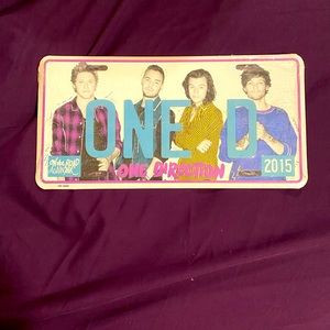 1D One Direction OTRA tour license plate **RARE**